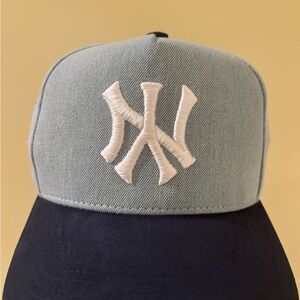 New York Yankees Blue Denim With Suede Visor Hat